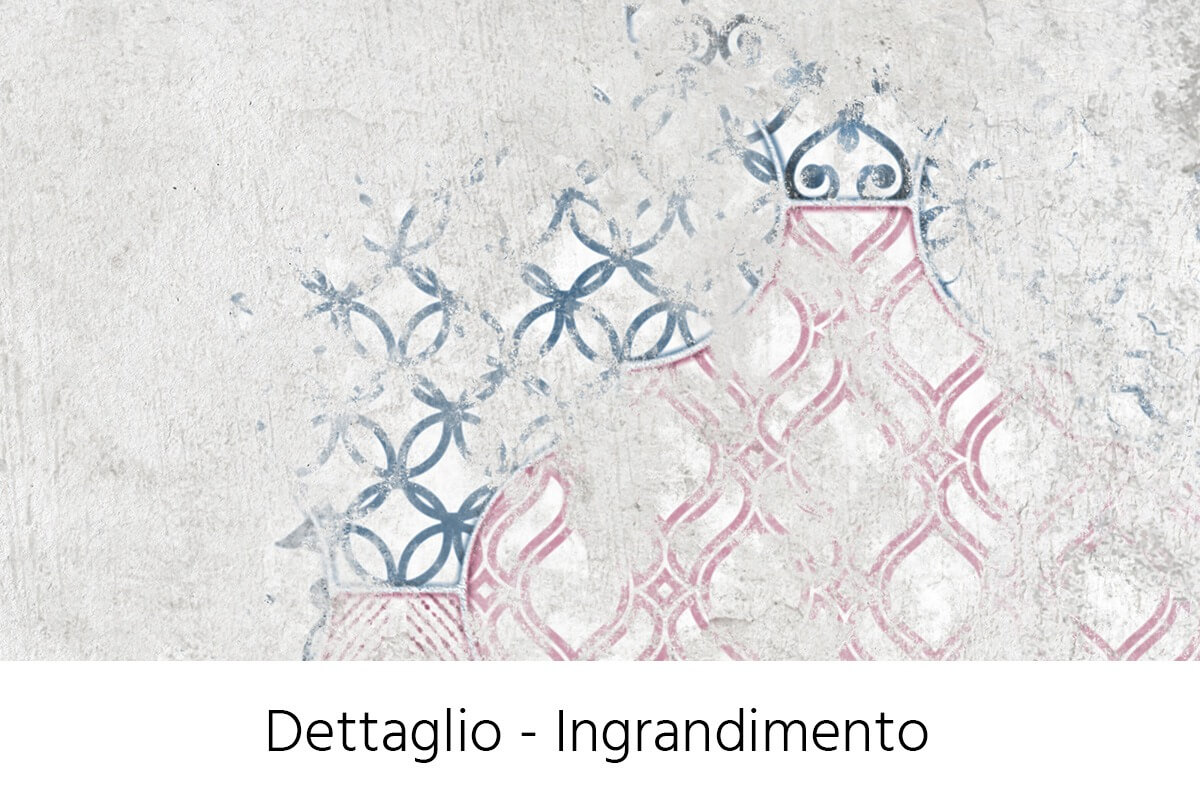 ingrandimento tangerine versione azzurro carta d'arredo