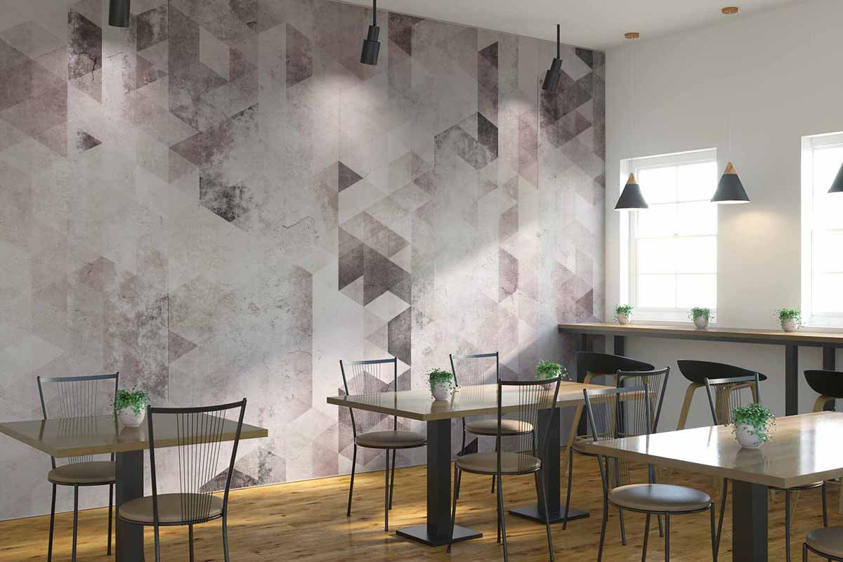 pulsar carta da parati geometrica e vintage color bordeaux