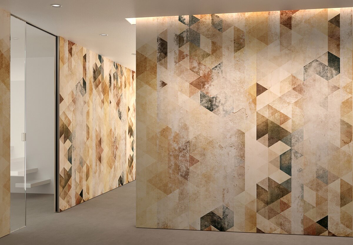 pulsar versione seppia per corridoio vintage con rombi di piccole dimensioni