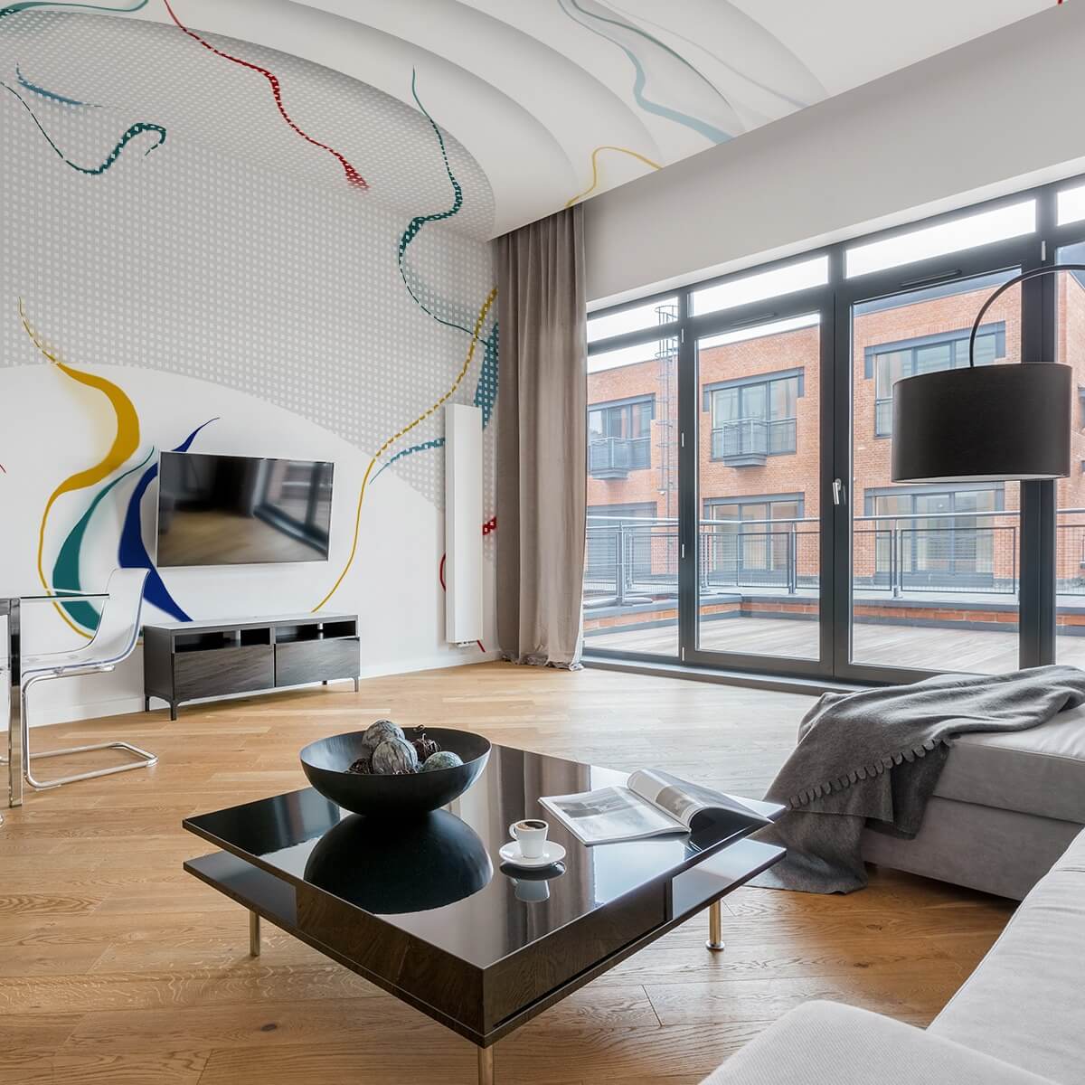 shock versione basic per parete e soffitto di un salotto in stile moderno