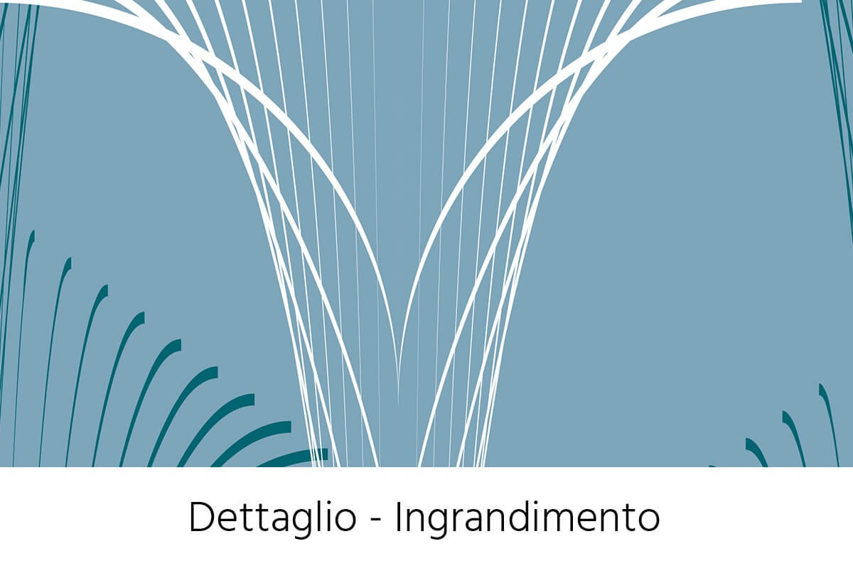 ingrandimento papyrus versione blu carta d'arredo