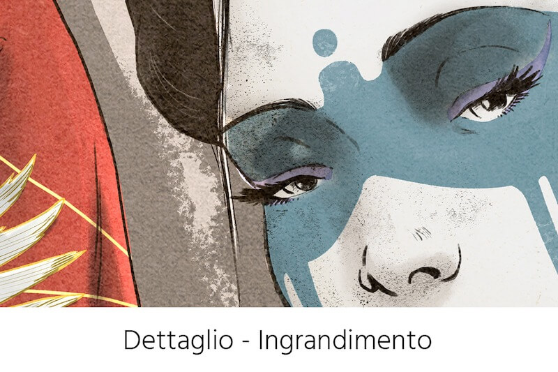 ingrandimento amaterasu versione warm carta d'arredo