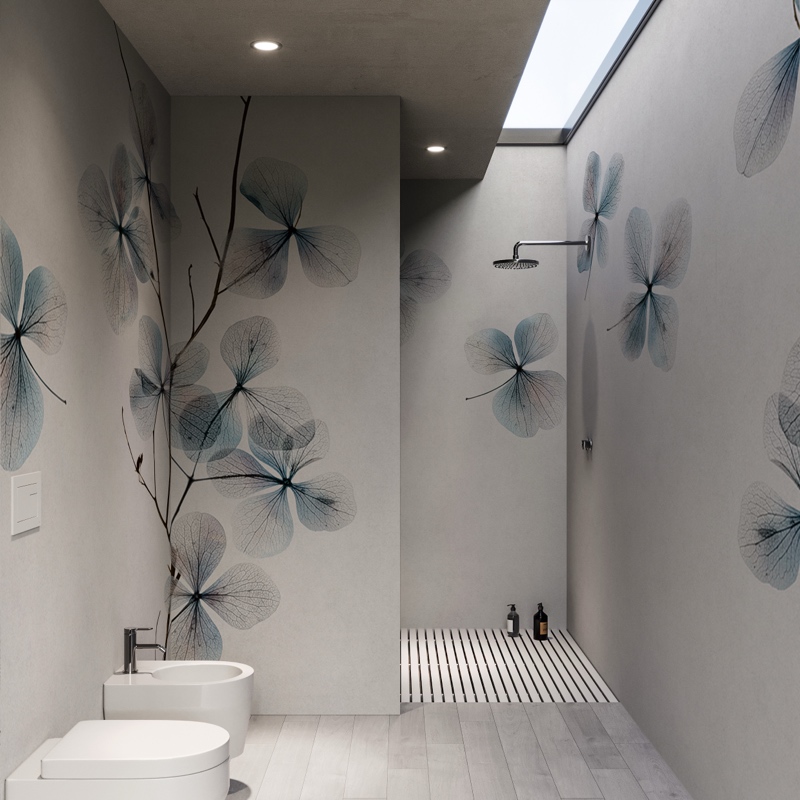 carta da parati bagno Breva Blu