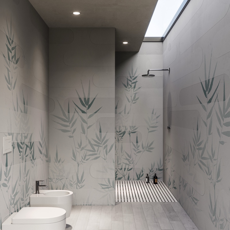carta da parati bagno Kyoto Green