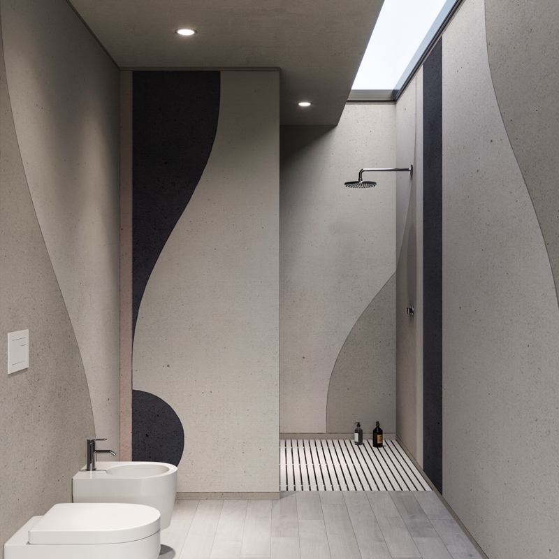 carta da parati bagno Nasta Grey