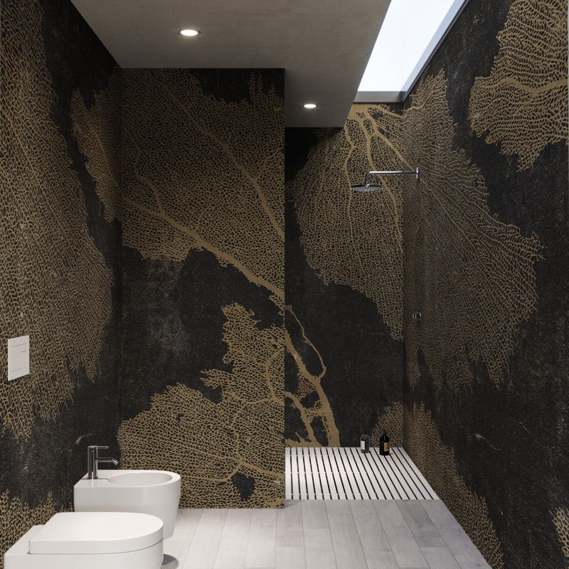 carta da parati bagno Nemo Black